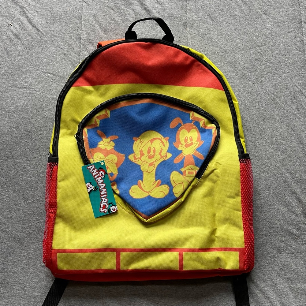 NWT Animaniacs Large Backpack- Red and‎ Yellow